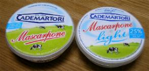 チーズマーケットでお勧めのマスカルポーネと輸入を止めた低脂肪のマスカルポーネ。
